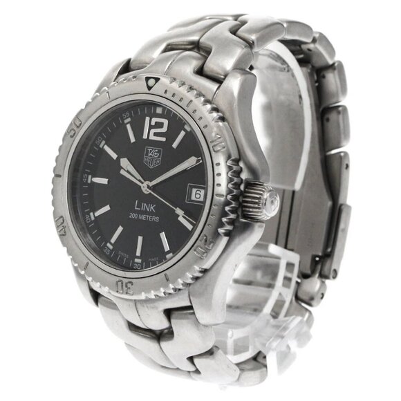 TAG HEUER Link WT1110-0 Date black Dial Quartz Men's Watch - Picture 1 of 11